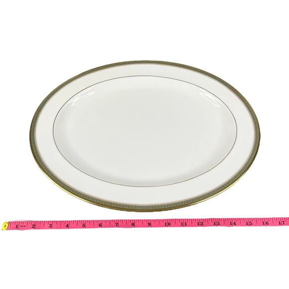 VTG Royal Doulton OVAL PLATTER 16" Turkey Serving Plate Clarendon Bone China - Picture 6 of 9